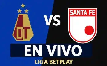 Banner promocional Tolima vs Santa Fe EN VIVO por la Liga BetPlay 2025