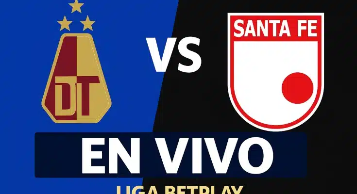 Banner promocional Tolima vs Santa Fe EN VIVO por la Liga BetPlay 2025